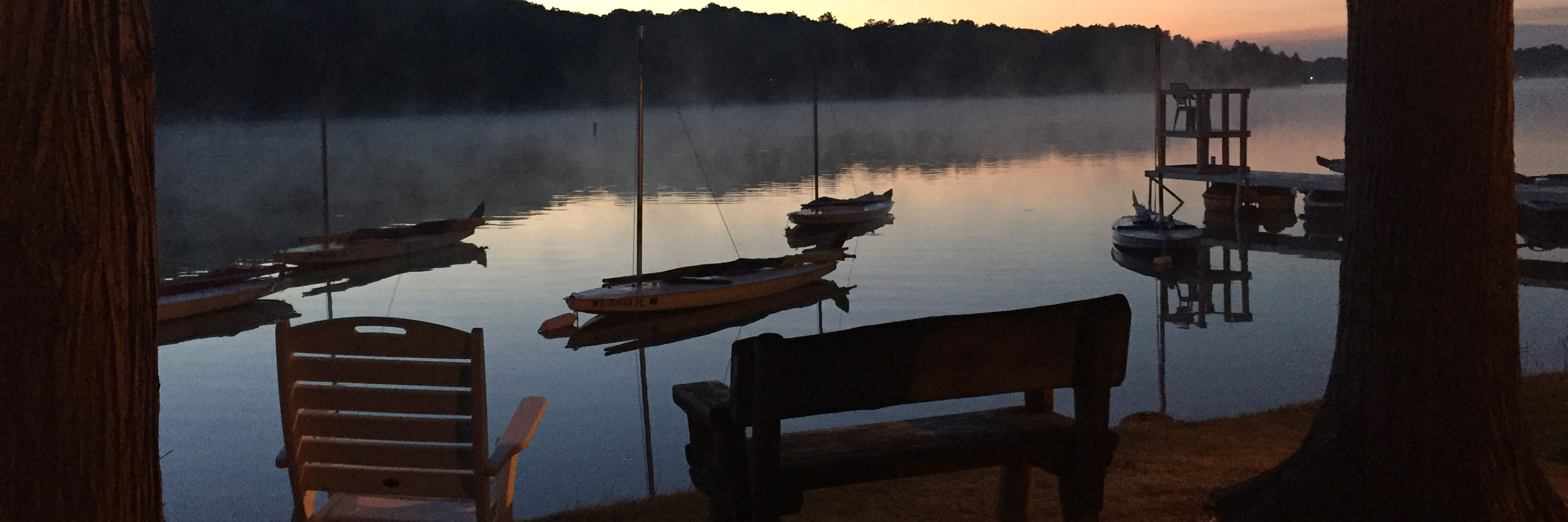 camp at night on the water 